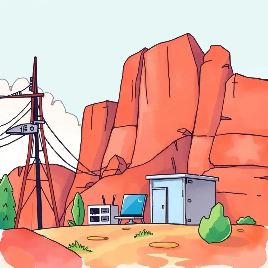 Threshold recommendation engine: Generate thresholds based on historical data patterns 1 Colorful illustration of a remote site for performance monitoring technology.