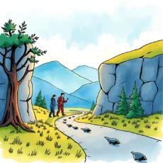 Two professionals walking on a path, analyzing lead qualification criteria.