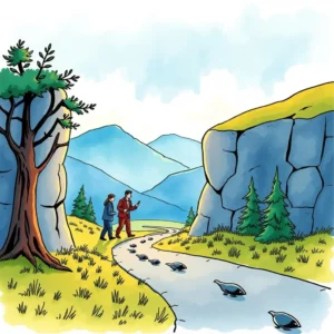 Two professionals walking on a path, analyzing lead qualification criteria.
