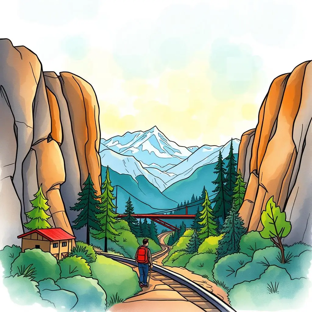 Sales forecast generator: Predict future sales based on current data 1 Sales Forecast Generator tool engaged in pipeline management with a scenic mountain trail background.