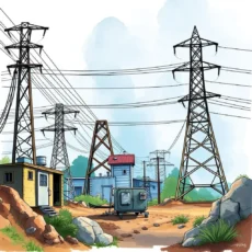 Power system landscape showcasing reliability assessment tool setup.