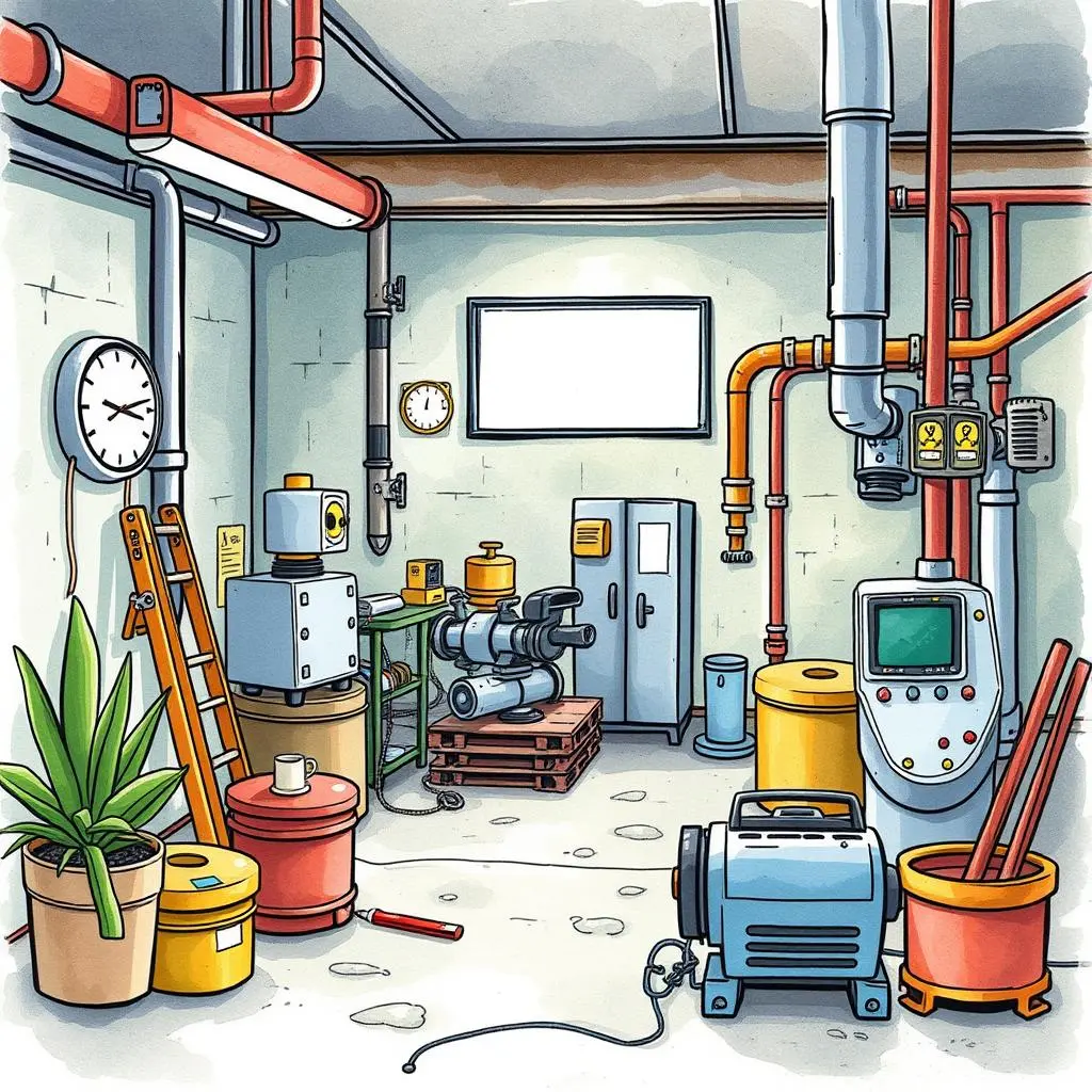 Industrial setting showcasing machinery and equipment for maintenance analysis.