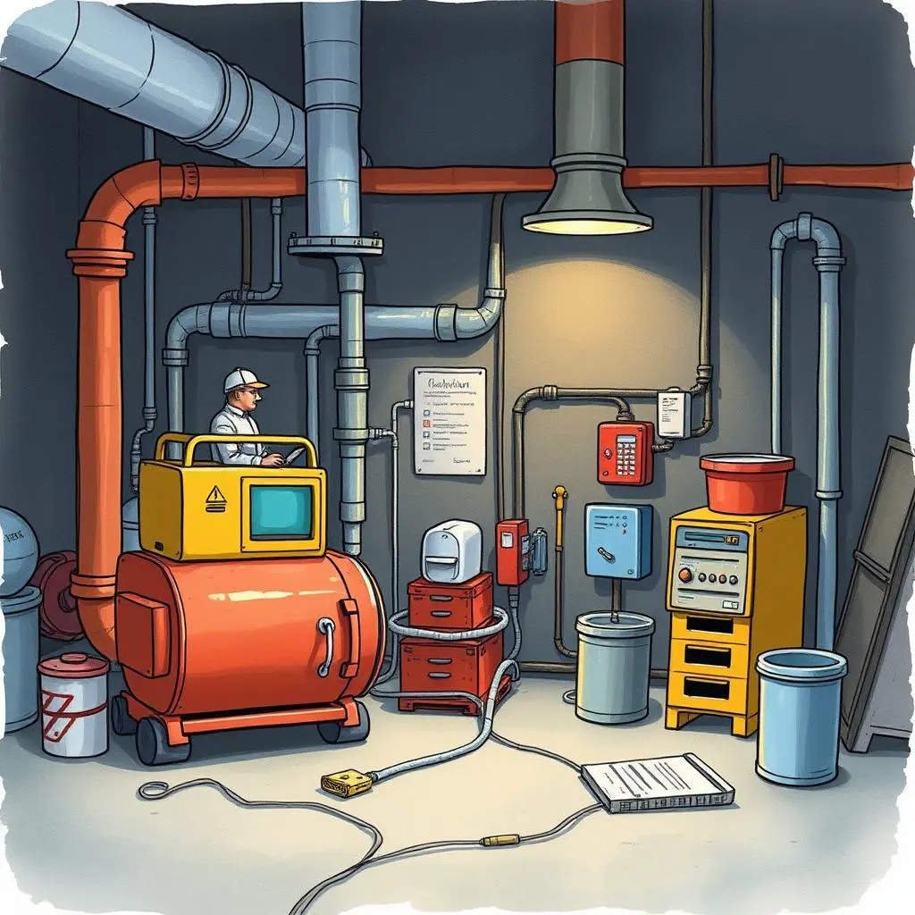 Failure reports compiler: Collect and categorize equipment failure reports 1 Failure Reports Compiler equipment setup in a manufacturing facility for predictive maintenance tasks.