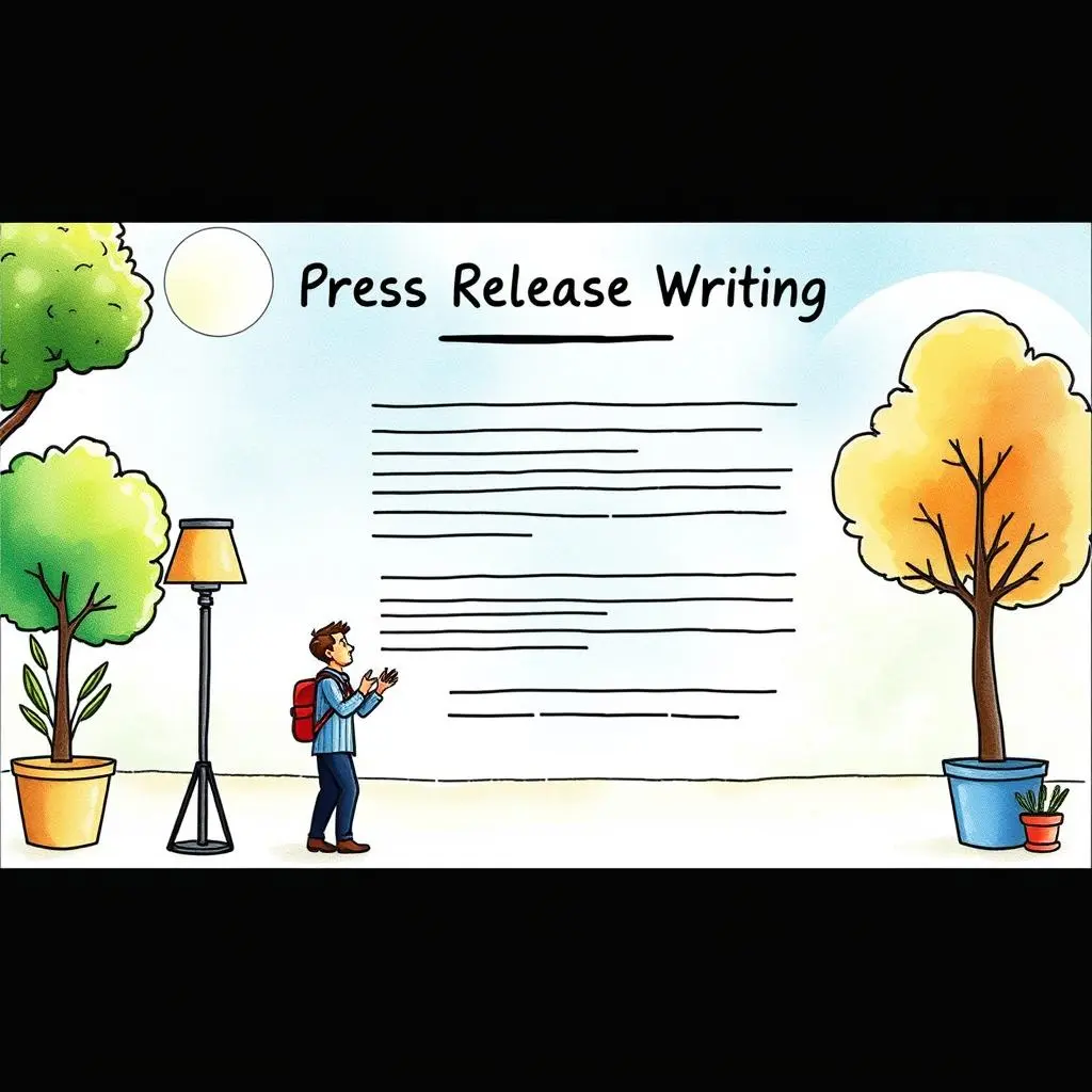 Press release outline generator: Create an outline for your release draft 1 A person contemplating ideas for a press release outline.