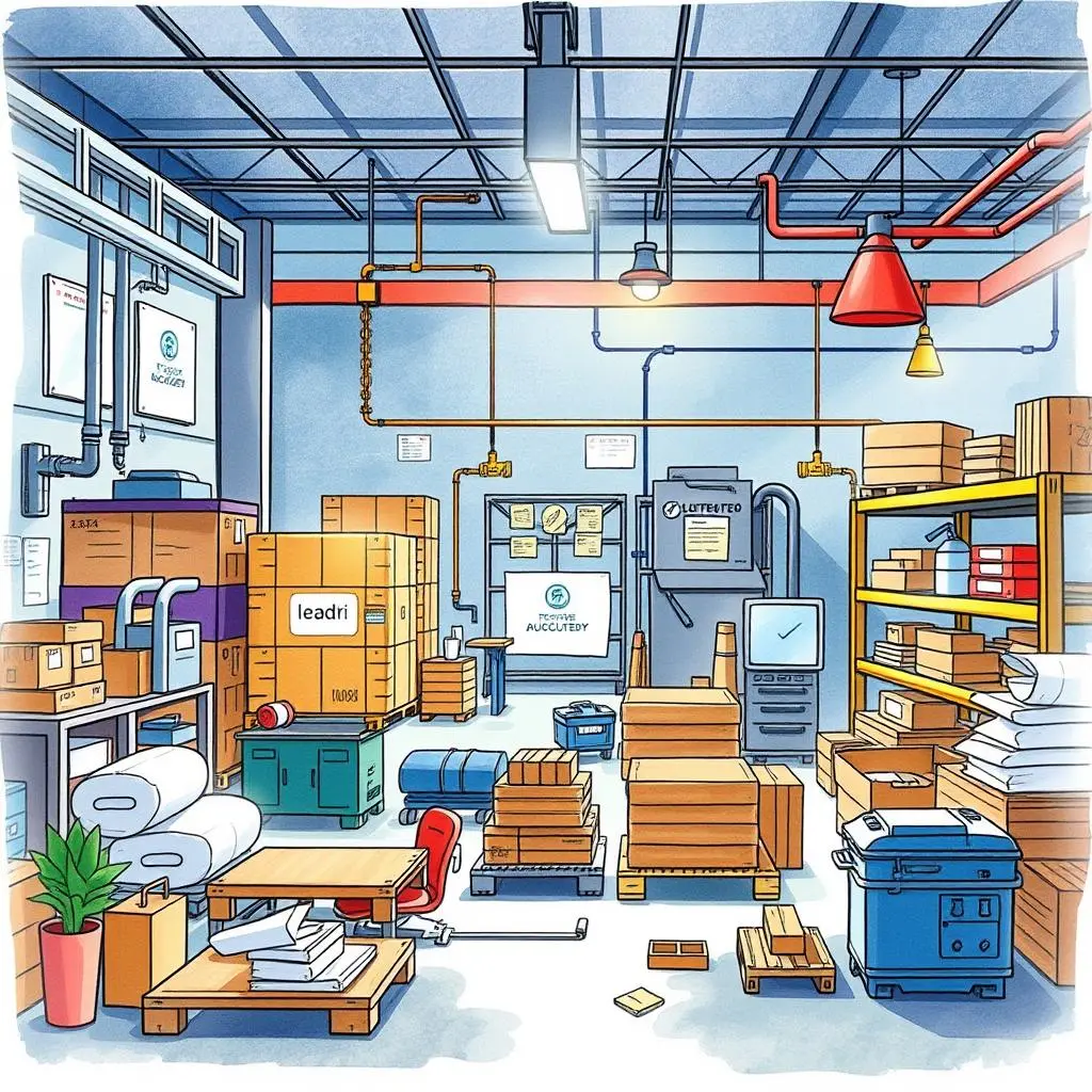 Task mapping assistant: Visualize and organize complex workflows 1 A vibrant workspace showcasing organized materials and workflow tools.