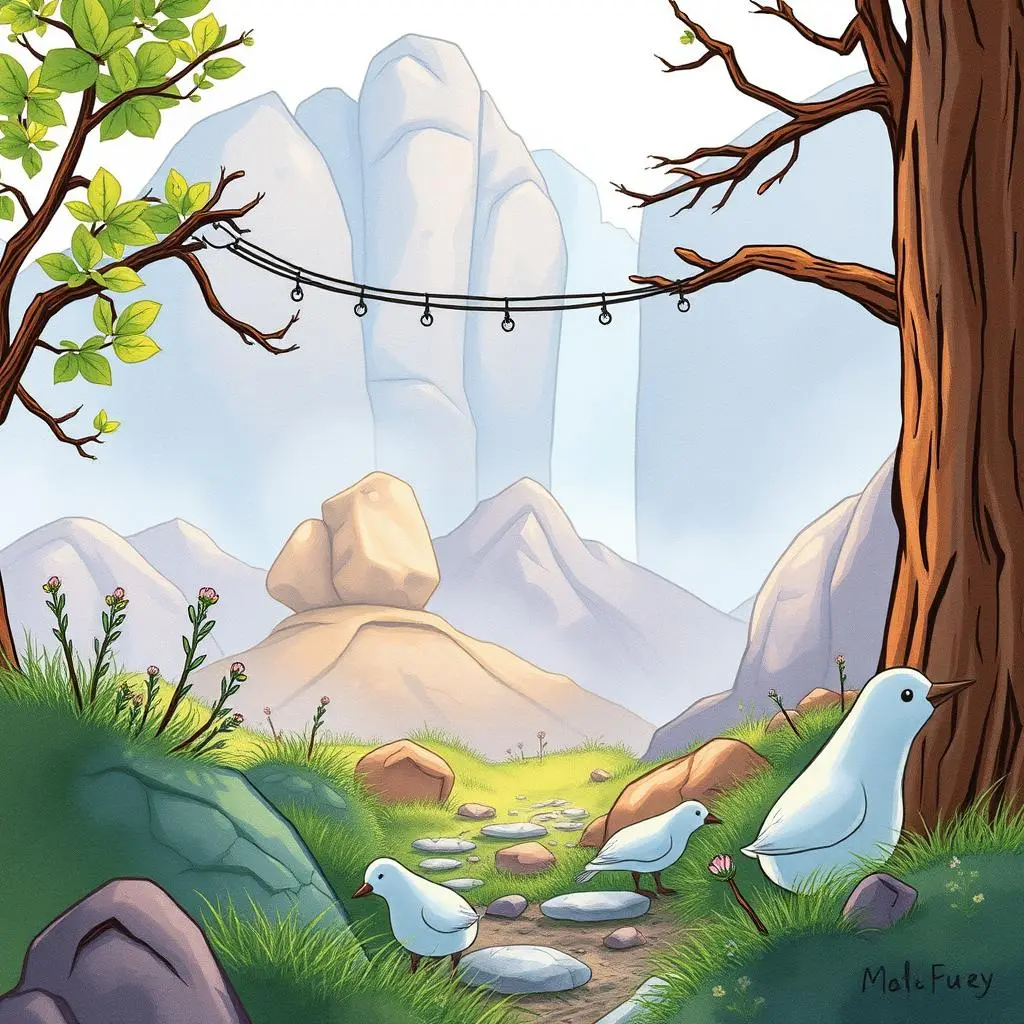 Test data input formulator: Generate structured inputs for testing processes 1 A serene landscape illustrating nature's tranquility and growth.