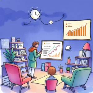 Customer engagement analysis scene showcasing a Sales and Business Development meeting