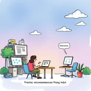 Illustration of a researcher summarizing feedback for product innovation.