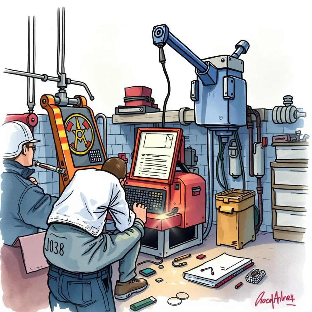 Engineers analyzing customer feedback data on a response generator tool.