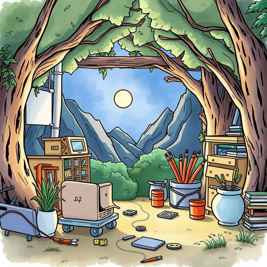 Validation criteria checker: Generate clear validation requirements from input 1 A serene workspace in nature, filled with tools and materials for engineering projects.