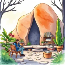 Quality Guidelines Generator tool in a serene, nature-inspired reading space with plants and books.