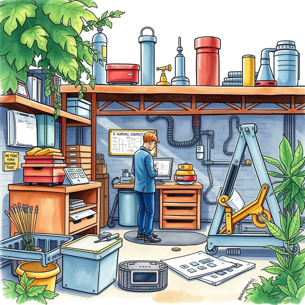 Validation criteria generator: Outline validation criteria for products 1 A focused Quality Assurance Engineer using a computer in a cluttered engineering workspace.
