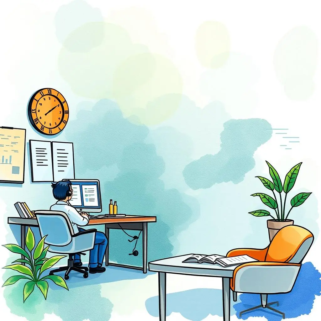 Discussion points builder: Generate agenda items from quality report reviews 1 A focused Quality Assurance Analyst working at a tidy desk with a computer and plants.