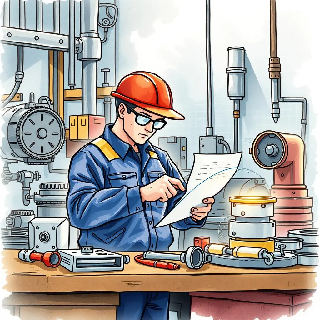 Component inspection summary: Summarize inspection results for components 1 Engineer reviewing inspection results for mechanical components.