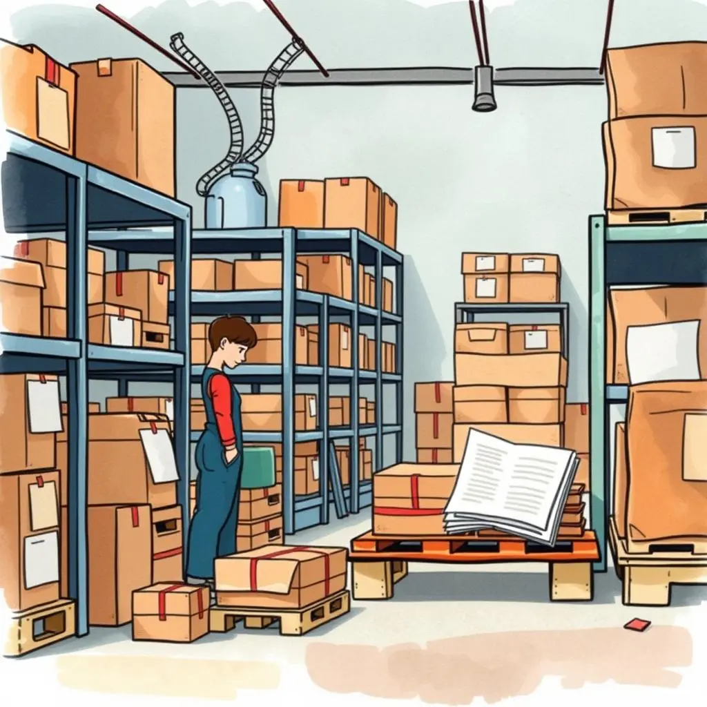 Quality control snapshot: Create quick summaries of quality inspections 1 Quality Control Snapshot in a warehouse environment with a worker reviewing inspections