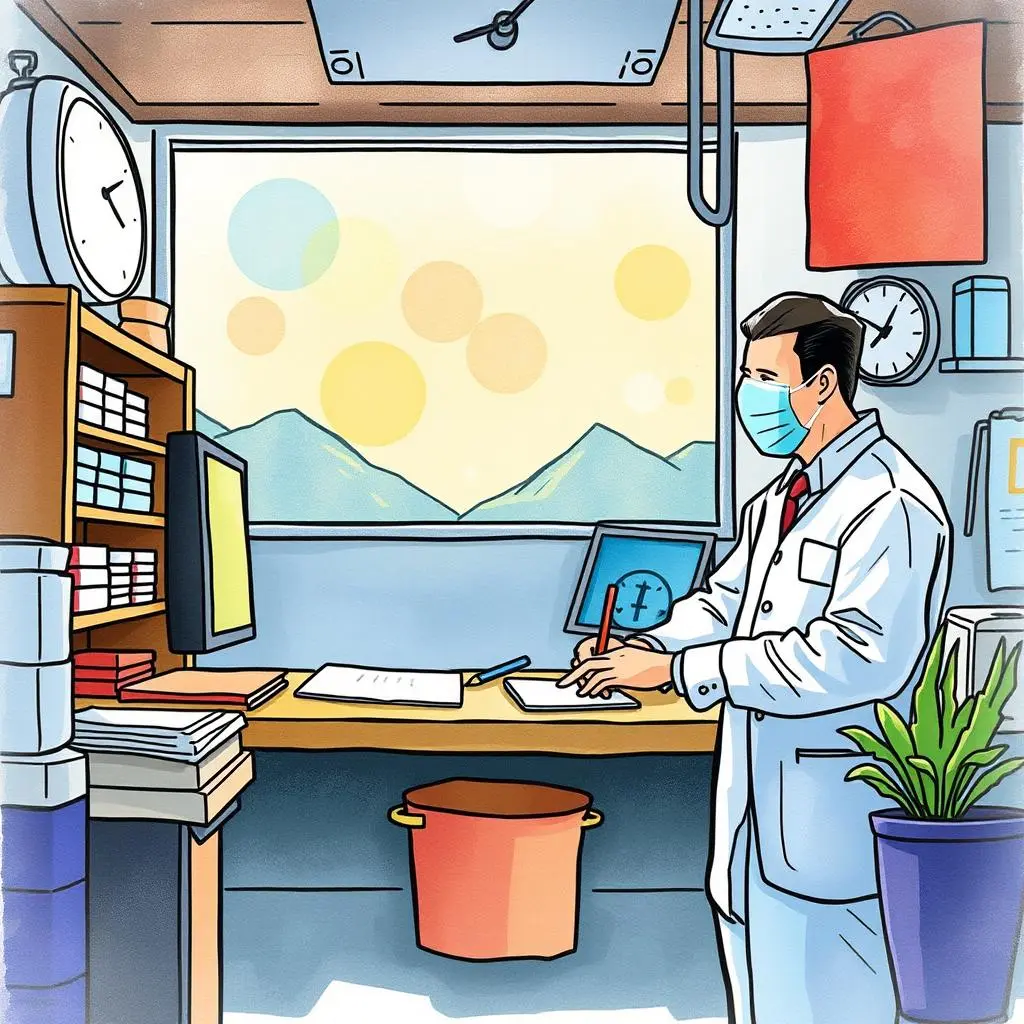Sop review companion: Analyze and improve existing SOPs easily 1 Quality control specialist reviewing sops in a manufacturing workspace.
