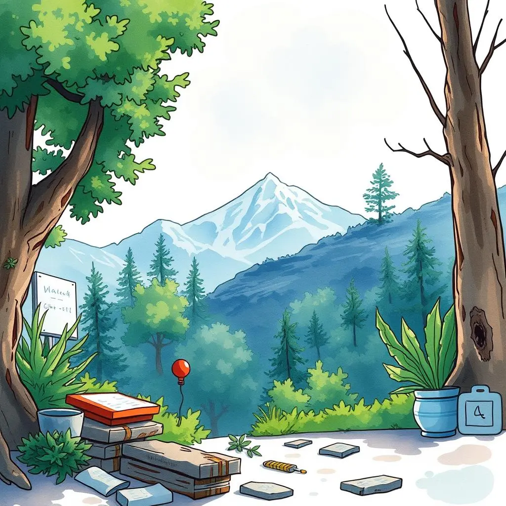 Test coverage metrics calculator: Generate metrics for testing coverage analysis 1 Mountainous landscape featuring trees and tools, symbolizing quality inspection in manufacturing.