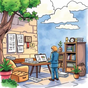Reconciliation audit report creator: Automatically draft audit reports for reconciliations 9 A reconciliation analyst reviewing automated audit reports in a bright office.