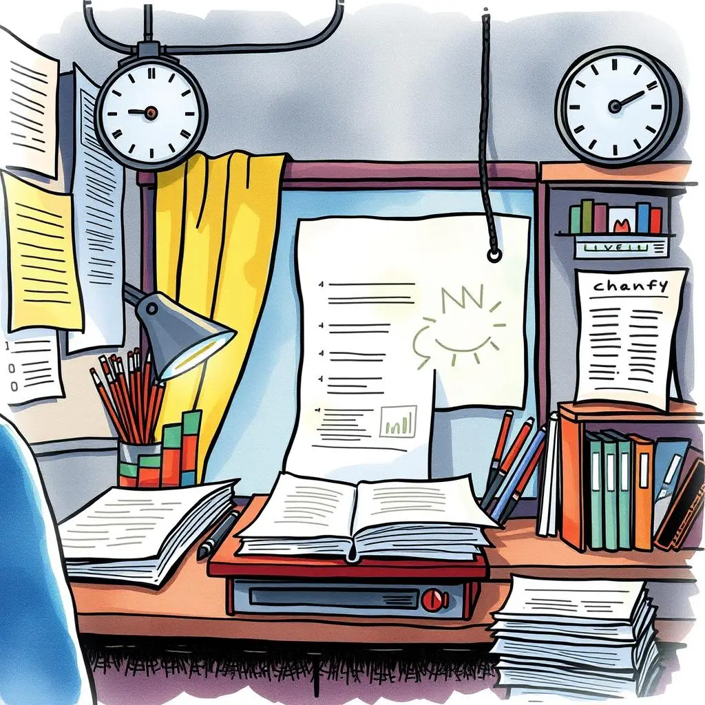 Report overview compiler: Compile overviews for comprehensive audit reports 1 A well-organized desk scene with tools for compiling audit reports, including books and papers.