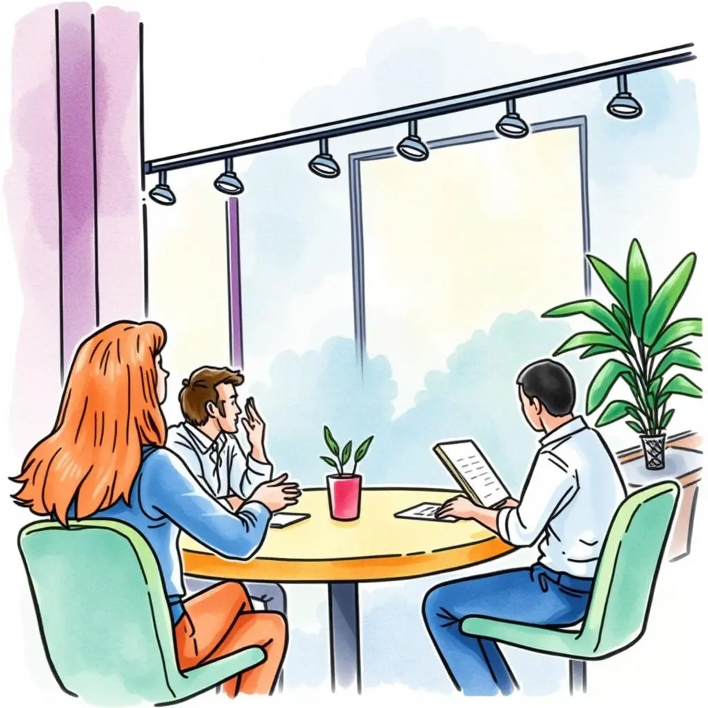 Budget planner tool: Estimate costs for event planning 1 A team meeting focused on event planning using a Budget Planner Tool.