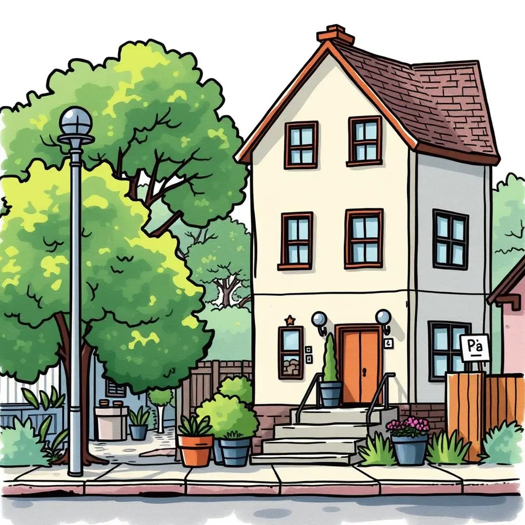 Data insights summarizer: Generate concise summaries from data inputs 1 A charming illustrated house surrounded by trees and plants, depicting a friendly neighborhood scene.