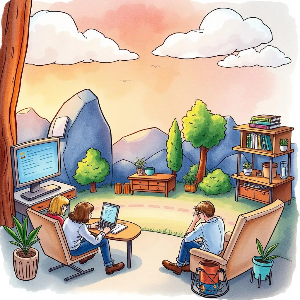 Requirement clarification assistant: Generate clear requirements from stakeholder messages 1 Team collaborating outdoors to clarify requirements and objectives.