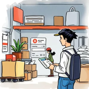 Refund eligibility checker: Assess refund eligibility based on input details 10 Refund eligibility checker tool in an operations warehouse for returns management.