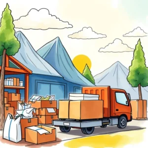 Return reason analyzer: Generate insights from return reason data 4 Delivery truck loading boxes at a returns management facility outdoors.