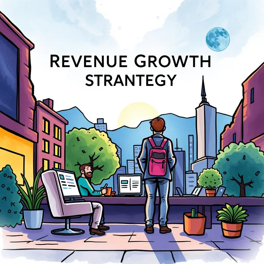 Customer profile builder: Create comprehensive profiles for target accounts 1 Sales professionals strategizing company revenue growth in an urban setting.