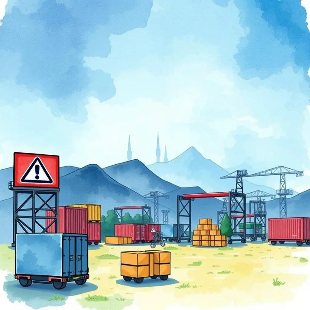 Risk assessment tool: Assess potential risks in supply chain operations 1 Risk assessment tool illustration highlighting supply chain operations and safety measures