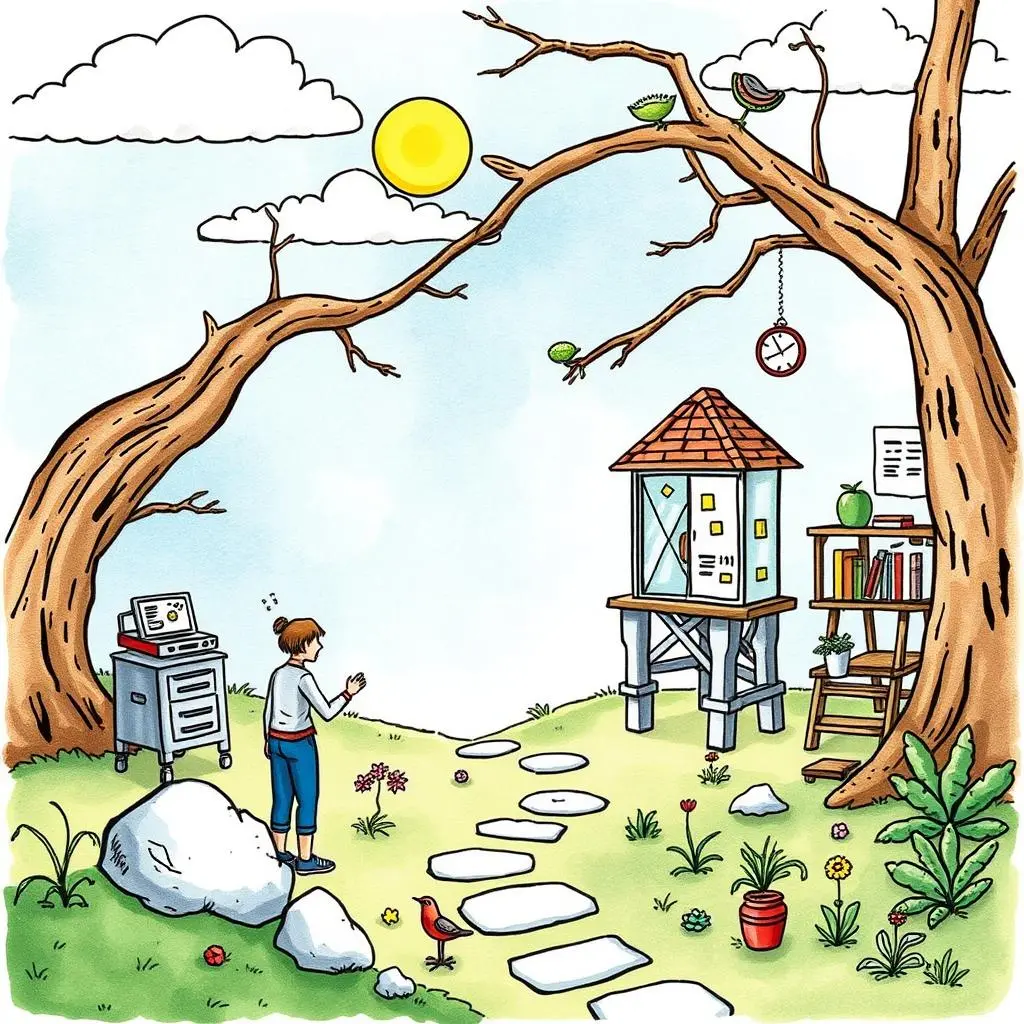 Remediation plan generator: Produce detailed plans for process improvements 1 A person contemplating process improvements in a serene outdoor setting.