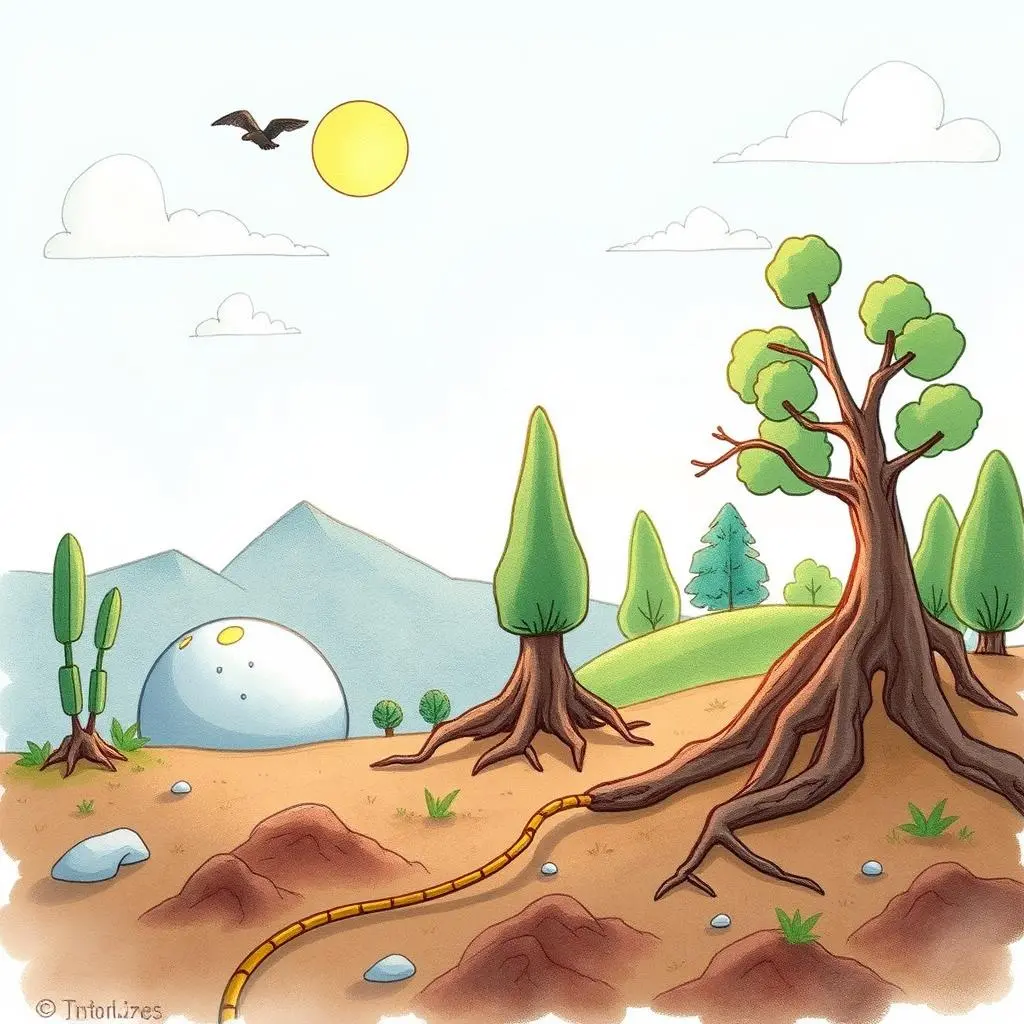 Root cause action planner: Outline steps to address identified root causes 1 A serene landscape featuring trees, mountains, and a sun with a hidden path symbolizes problem-solving tools.