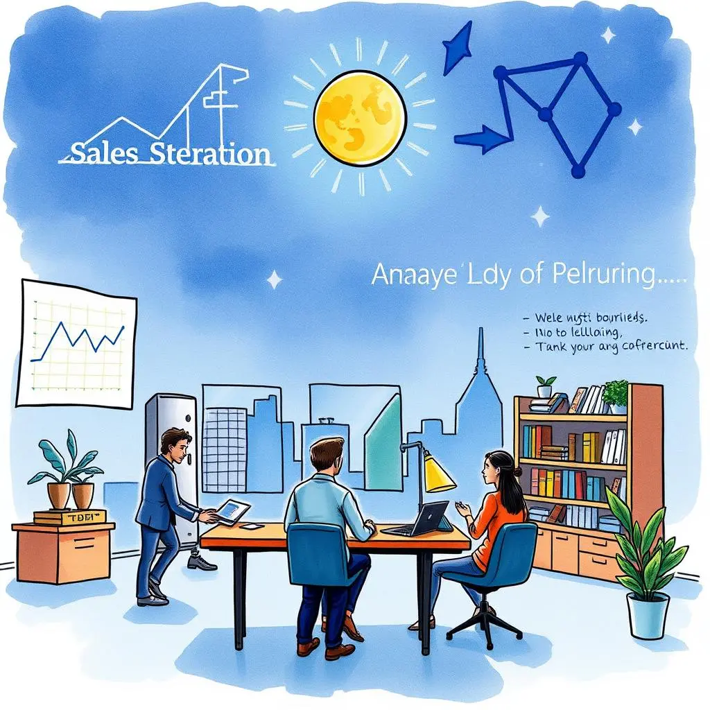 Incentive program analyzer: Analyze and improve existing incentive programs 1 Sales team brainstorming strategies in a modern office setting with charts and tools for analysis