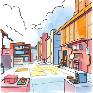 A modern IT workspace illustrating tools for detecting security flaws in a cybersecurity context