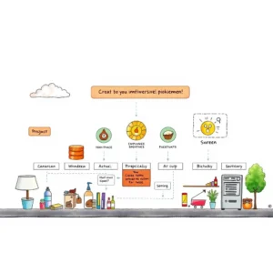 Value Stream Mapper diagram illustrating process flow and inefficiencies in manufacturing