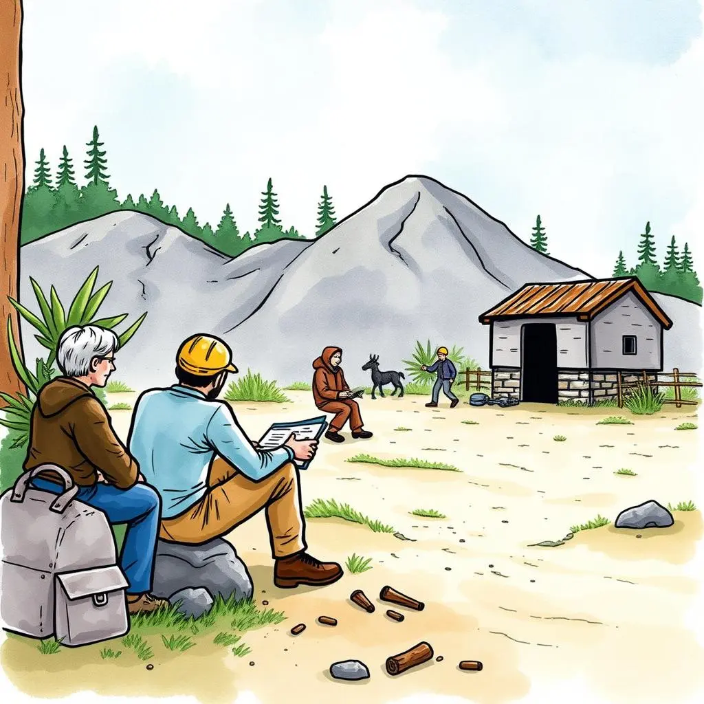 Risk assessment insights: Generate summaries of risk-related stakeholder input 1 Professionals discussing risk assessments in an outdoor environment.