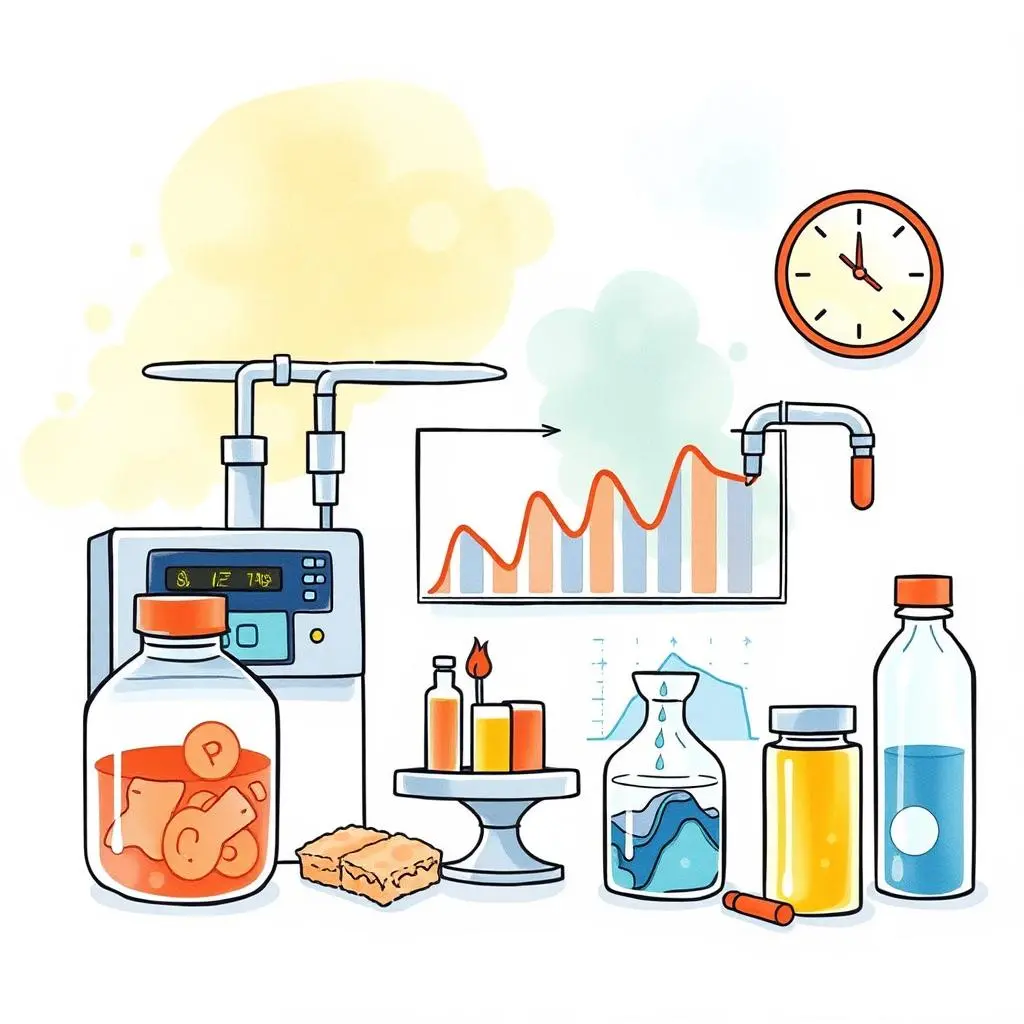 Spc data analyzer: Analyze process data for quality insights 1 Analyzing SPC data with lab equipment and graphs for quality insights in operations.
