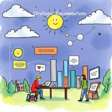 Competitor Landscape Mapper visualizing strategies in a creative corporate setting.