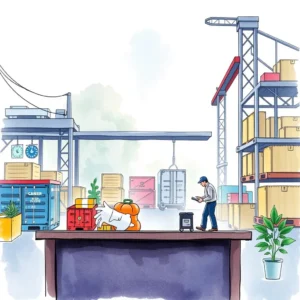 Quality voice aggregator: Collect and synthesize supplier feedback responses 4 Quality Voice Aggregator tool in operation with a supply chain worker analyzing feedback data.