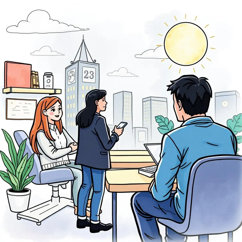 Onboarding program builder: Develop tailored onboarding content for new hires 1 Professionals collaborating in a bright office for onboarding strategies.