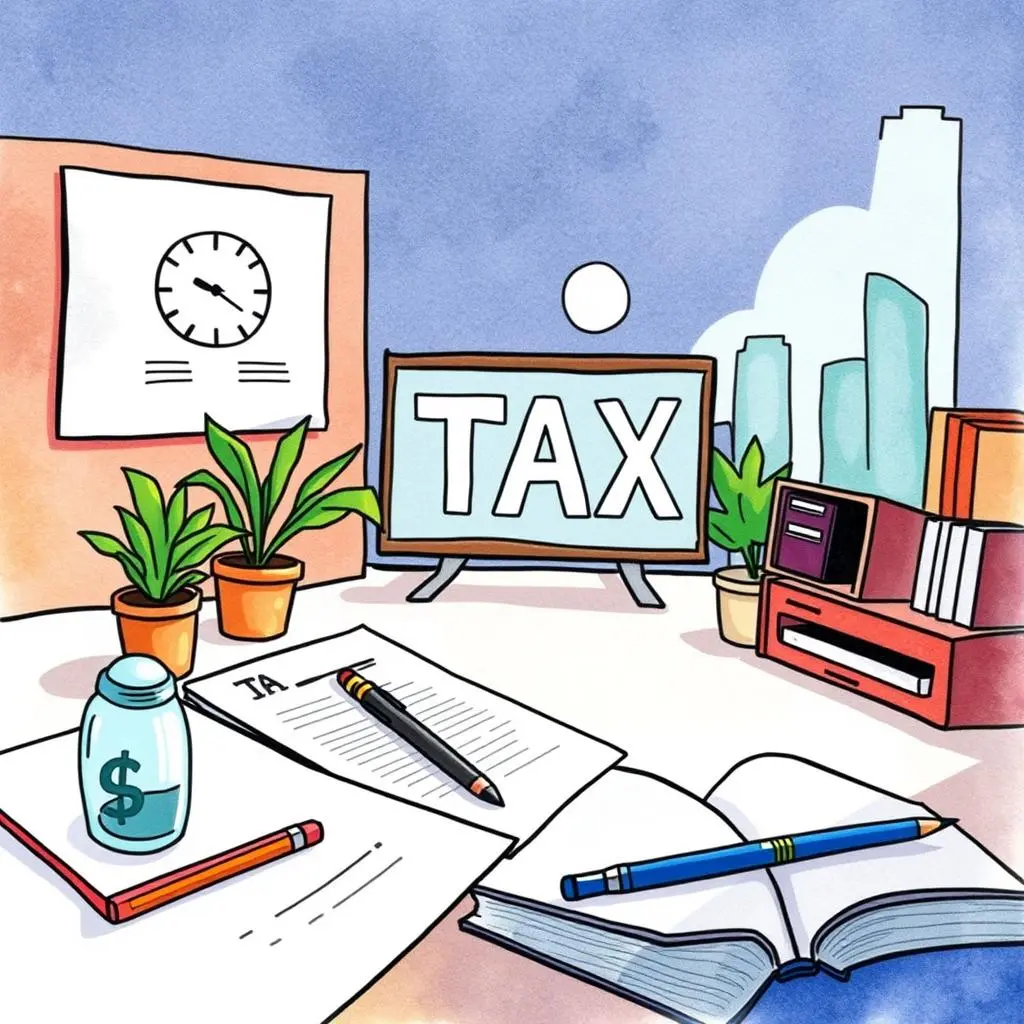 Tax findings reporter: Produce summaries of research findings in tax 1 Creative workspace with tax-related documents and tools for research analysis.