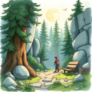 Change request refiner: Rewrite changes based on user feedback 4 User walking a forest path, symbolizing navigation through change requests.