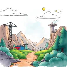 A scenic landscape illustrating project development and cost evaluation processes.