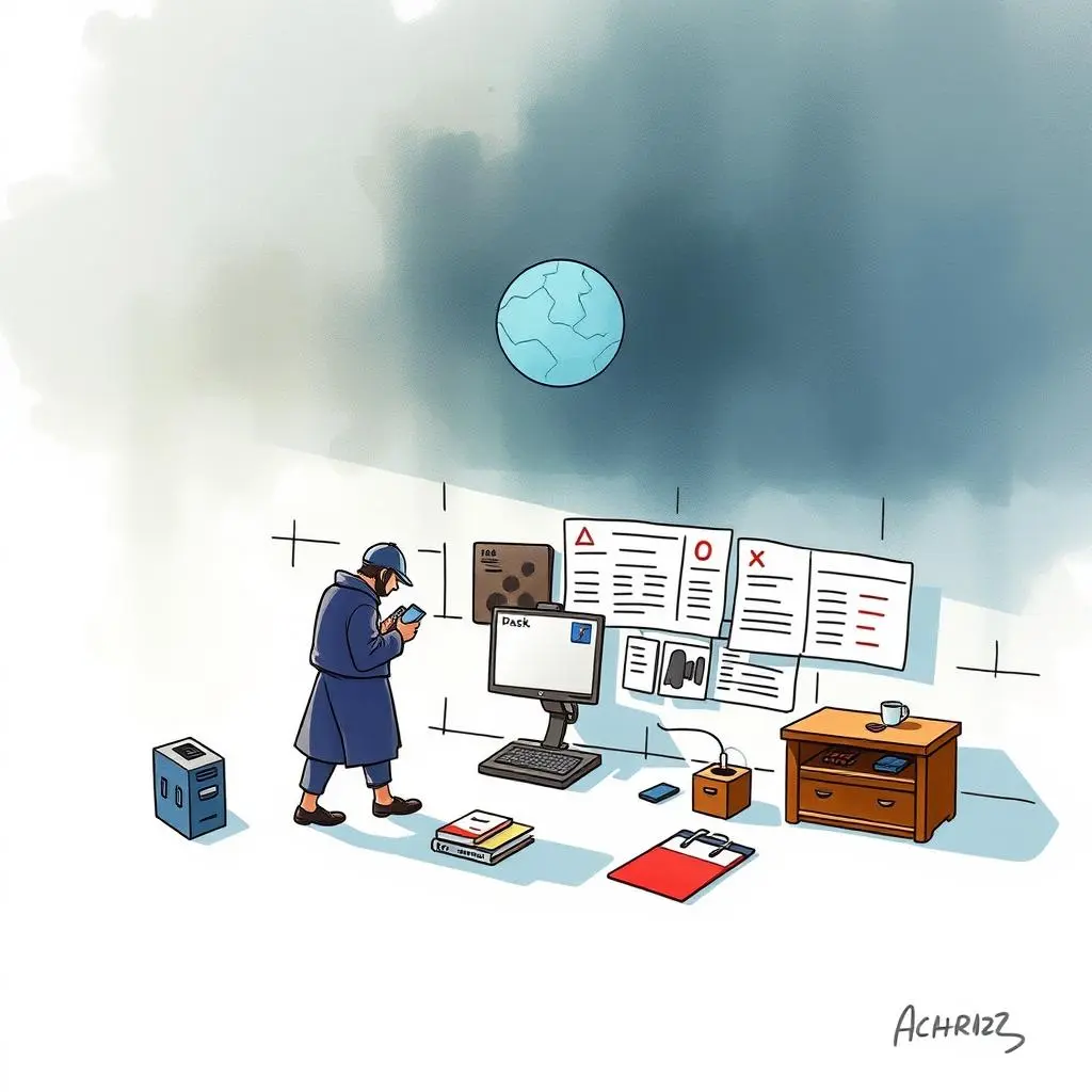 Threat vocabulary enhancer: Improve understanding of threat terminology 1 A cybersecurity analyst reviewing threat reports and data in an Information Security office.