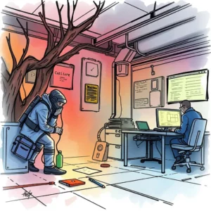 An analyst working in a secure environment, generating edr reports.
