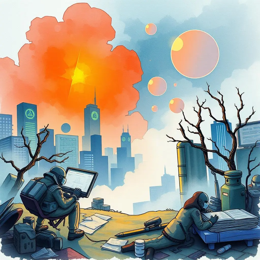 Siem incident logger: Record incidents based on SIEM input 1 A security analyst working with technology in a futuristic urban landscape for SIEM incident logging and threat hunting.