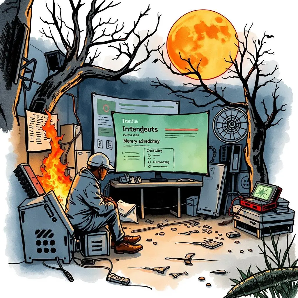 Threat pattern recognizer: Recognize patterns in threat descriptions 1 A cyber threat analyst works on a Threat Pattern Recognizer tool amid a chaotic environment.