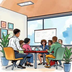 Trainer Experience Analyzer tool discussion meeting in office setting