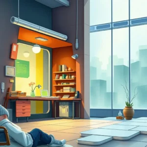 Idea to prototype converter: Turn written ideas into tangible prototype plans 4 A modern workspace featuring a desk and tech setup, ideal for converting ideas to prototypes.