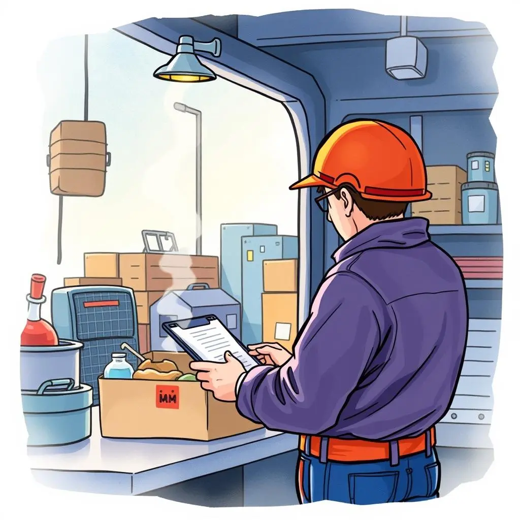 Vendor rating insights generator: Generate insights from vendor feedback data 1 Professional evaluating vendor feedback in a facility workspace.